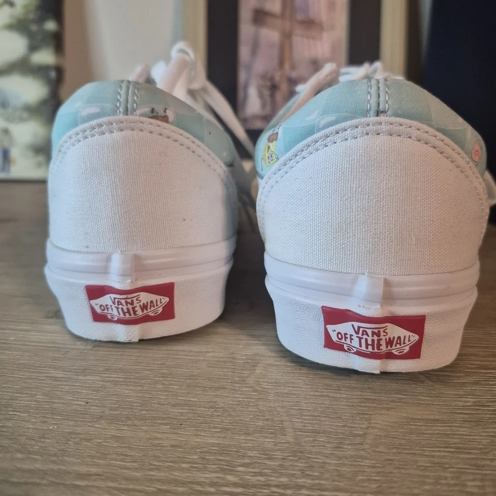 Vans Aqua and White Women's Sneakers